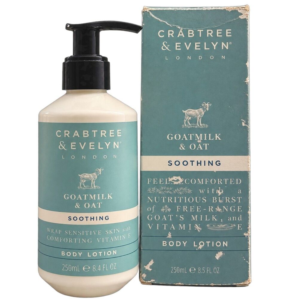 Crabtree & Evelyn Goatmilk & Oat Soothing Body Lotion – 8.4 fl oz / 250 mL